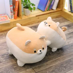 Cute Corgi Shiba Inu Plush Toy Soft Stuffed Animal Dog Pillow Hugging Pillow Companion Doll Birthday Gift For Kids