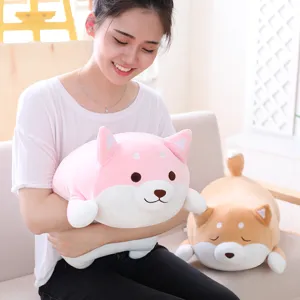 Cute Shiba Inu plush doll soft pillow, lovely chubby stuffed dog toy for kids birthday gift