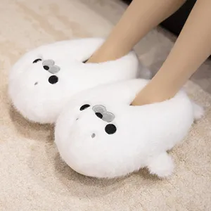 Pantofole in peluche foca carine per donna calde da interno antiscivolo spesse pelose
