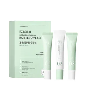 Yizilu Set de Crema Depilatoria Suave Sin Dolor Axilas Brazos Piernas Depilación Hidratante Calmante Cuidado Corporal