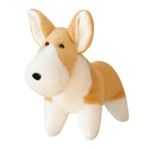 Cute plush dog toy stuffed animal fluffy puppy doll desktop ornament home decor gift for kids