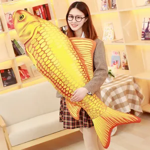 Giant Koi Fish Plush Toy Soft Cartoon Carp Pillow Cute Stuffed Animal Home Decor Gift