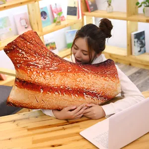 Drôle de coussin peluche ventre de porc 3D, oreiller doux déco maison et cadeaux originaux.