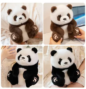 Niedlicher Simulations-Riesenpanda-Plüschtier, weiche Stofftierpuppe als Geschenk für Kinder.