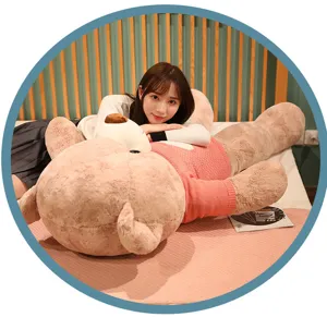 Giant teddy bear plush toy with pink sweater, soft stuffed animal doll for girls birthday gift.