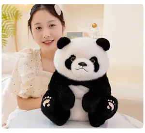 Süßes sitzendes Riesenpanda Plüschtier Kuscheltier weiche Stofftier Puppe Geschenk Kind.