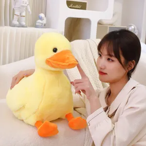 Simpatico peluche anatra gialla simulazione morbido bambini compagno bambola regalo