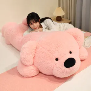 Ours en peluche rose geant, oreiller calin ultra doux pour fille et cadeau d'anniversaire.