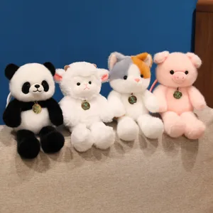Cute Animal Plush Toy Stuffed Doll Desktop Decor Kawaii Panda Bunny Bear Plushie Birthday Gift For Kids Girls