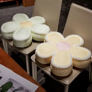 Carino cuscino in peluche a fiore morbido cuscino seduta girasole decorazione estetica sedia casa