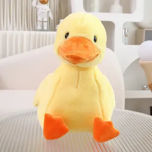 Peluche papera gialla carina, morbida bambola di peluche per bambini, dolce regalo giocattolo compagno.
