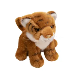 Cute realistic plush tiger toy, soft stuffed animal for kids and zoo souvenirs. Perfect gift.