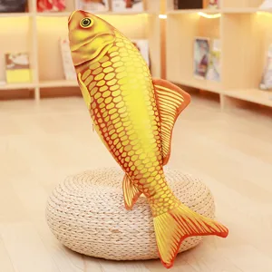 Simulation koi fish plush toy doll pillow creative cute stuffed animal home decor detail view
