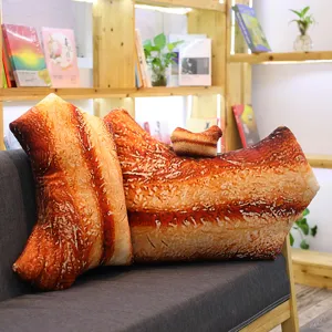 Coussin ventre de porc 3D réaliste, oreiller rigolo en peluche pour déco et cadeaux sympas.