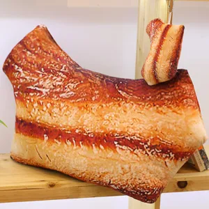 Nouveaute coussin peluche ventre de porc 3D oreiller nourriture amusant canape deco