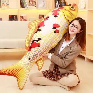 Giant Koi Fish Plush Toy Soft Stuffed Animal Pillow Cute Simulation Carp Doll Gift Decor