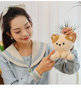 Cute cat plush toy desktop companion bag pendant fluffy soft animal doll ornament