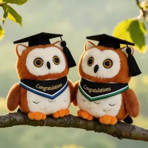 Leuke Uil Pluche Speelgoed Afstudeergesc Cadeau Dokter Hoed Gevulde Dieren Pop Schooltas Hanger Afstudeerseizoen Souvenir