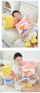 Cute duck plush toy pillow soft stuffed animal doll cozy sleeping companion for kids and girls