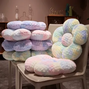 Χρωματιστό μαξιλάρι καρέκλας λουλούδι tie dye βελούδινο μαλακό ζεστό κάθισμα γραφείο σπίτι