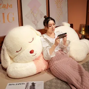 Giant Sweater Puppy Plush Toy Cute Stuffed Dog Pillow Soft Bed Hugging Doll for Girls