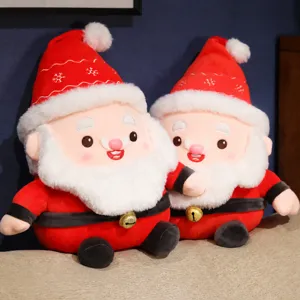 Weihnachtsmann Plüschfigur Gestopfte Puppe Festliche Feiertagsdeko Kissen