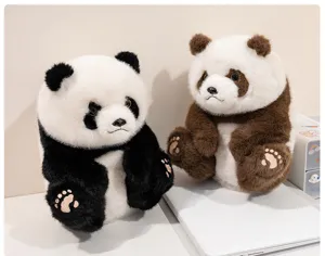 Süsses realistisches Riesenpanda Plüschtier, mollige Stofftier Puppe, Kuscheltier.
