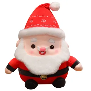 Süßer Weihnachtsmann Plüschtier Weihnachtsgeschenk weiches Kissen festliche Dekoration
