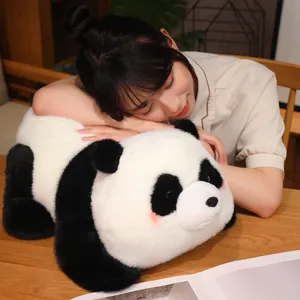 Lindo cojín de peluche de panda gigante para dormir, muñeca de terciopelo suave regalo de cumpleaños.