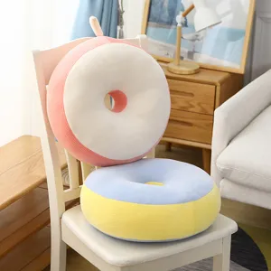 Macaron donut plush seat cushion thickened soft chair pad for home and office use