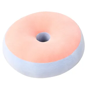 Macaron color donut seat cushion plush thickened office chair pad for comfortable seating