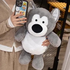 Lindo Gordo Husky Panda León Perro Juguete de Peluche Animal Relleno Almohada Suave Regalo Cumpleaños