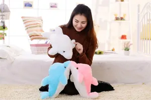 Cuscino di peluche delfino luminoso morbido animale giocattolo regalo perfetto per bambini