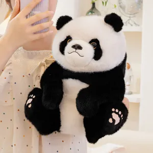 Realistischer sitzender Riesenpanda Plüschtier süße Stofftier Puppe Geschenk Kinder