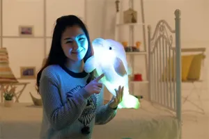 Cuscino peluche delfino luminoso LED giocattolo per camera da letto regalo bambini.