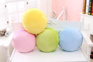 Süßes Makaron Plüsch rund Kissen weich gefülltes Spielzeug für Sofa Büro Heimdekor Geschenk