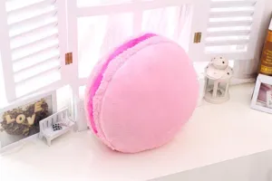 Süßes rosa Makaron Plüschkissen rund Kissen weiches Plüschtier für Sofa Deko Geschenk