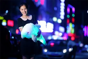 Cuscino di peluche delfino luminoso per bambini, morbido giocattolo LED regalo.