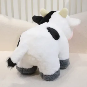 Simulazione mucca peluche simpatico animale bambola imbottita bambino lenitivo compagno cuscino