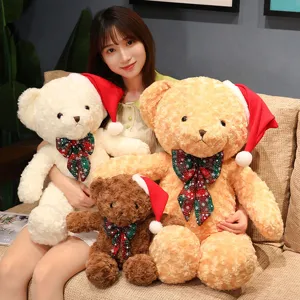 Christmas teddy bear plush toy cute stuffed animal doll holiday party gift decoration