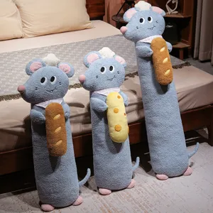 Cute Cartoon Mouse Plush Toy Long Pillow Stuffed Animal Doll Soft Body Pillow Bed Sleeping Leg Pillow Gift