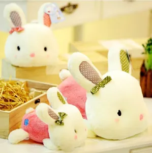 Cute bunny plush toy rabbit doll stuffed animal soft gift pillow for kids home decor