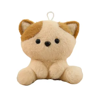 Cute plush animal toy desk companion soft stuffed doll office decoration hanging pendant