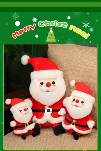 Weihnachtsmann Plüschtier Puppe süße Feiertag Dekoration Geschenk weiche Stoffpuppe