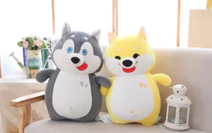 Cute cartoon husky and shiba inu plush dog toys, soft down cotton stuffed doll for kids gift.