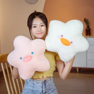 Joli coussin en peluche en forme d'étoile chauffe-mains dessin animé pour dortoir