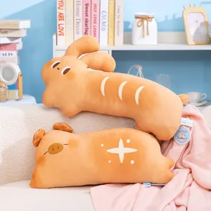 Cute bread plush pillow soft animal stuffed toy cartoon rabbit pig cushion home sofa decor