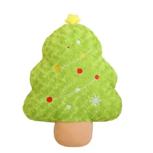 Weihnachtsbaum Plueschtier Kissen, nette Weihnachtsdeko Geschenk fuer Kinder und Zuhause.