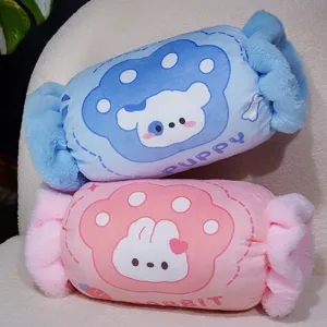 Cute candy shaped plush hand warmer pillow winter warm cozy plush toys for students office nap