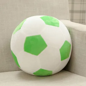 Green and white soccer plush ball pillow soft toy for kids birthday gift room decor